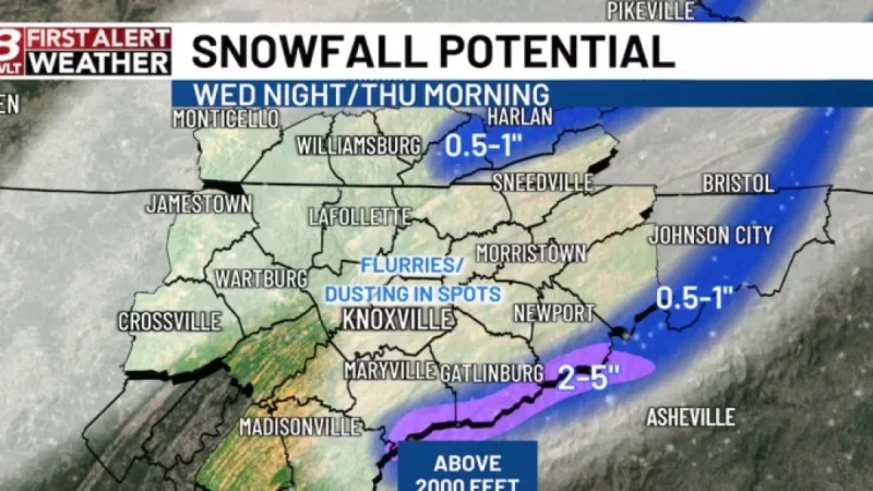 Snow Arrives as Bitter Cold Follows Thursday Rainfall