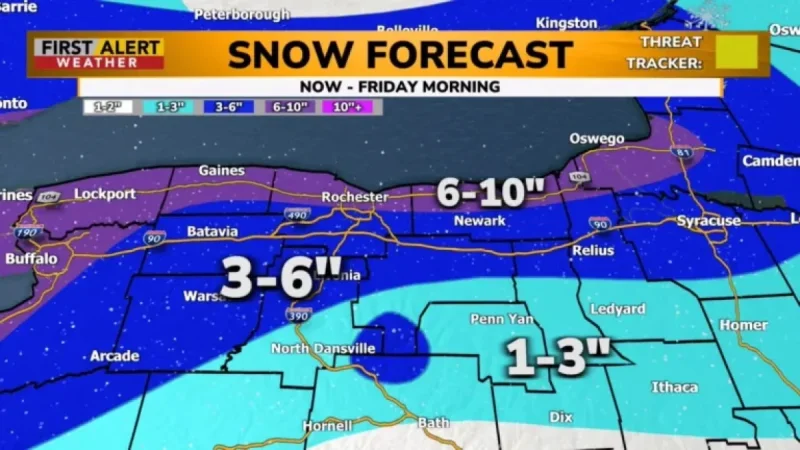 Tracking Snow and Frigid Weather: Yellow Alert for Thursday