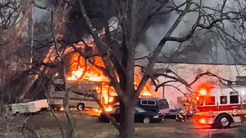 Lynchburg Firefighters Combat Camper Blaze on Oakley Avenue