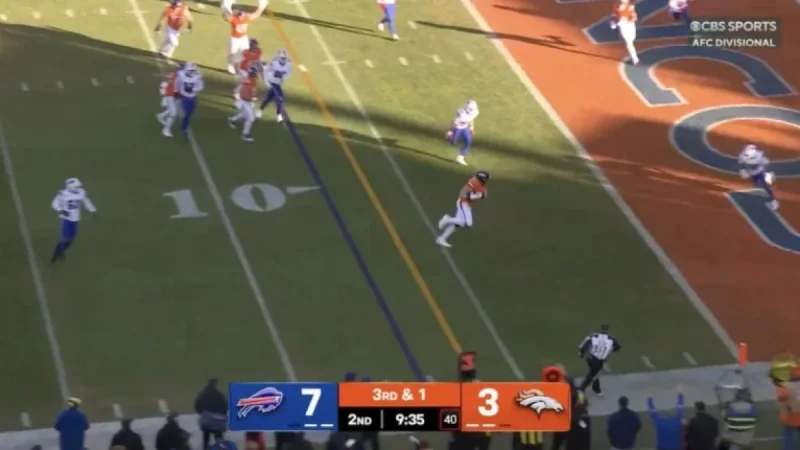 Bo Nix Connects with Frank Crum for Touchdown in Playoff vs. Bills (VIDEO)