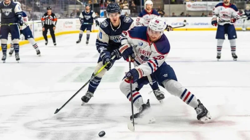 Evansville Triumphs Over Ice Flyers on Wiener Dog Race Night