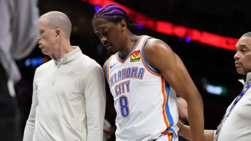 Thunder’s Jalen Williams Leaves Game Against Heat with Thigh Injury