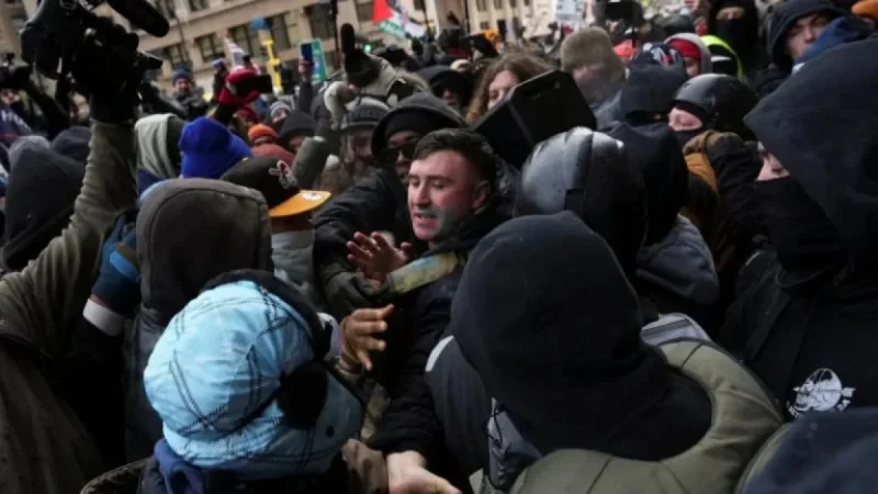 Counterdemonstrators Drive Jake Lang from Minneapolis Rally