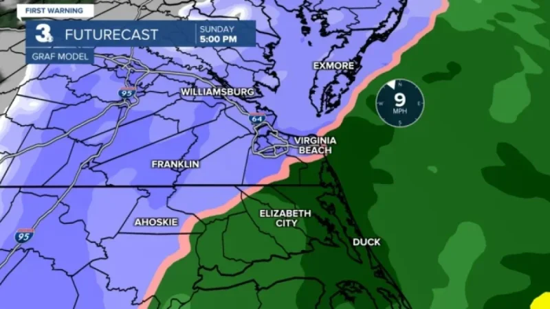 Weather Alert: Rain Turns to Snow Today, Sunny and Chilly on MLK Day