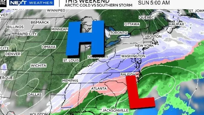 Winter Storm and Arctic Cold Clash Impacting Boston Weather Forecast