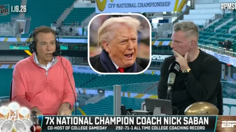 Pat McAfee Warns Trump’s Arrival Might Delay National Championship
