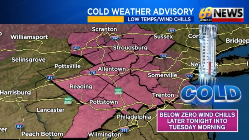 Subzero Wind Chills Impact Tuesday Morning Commute