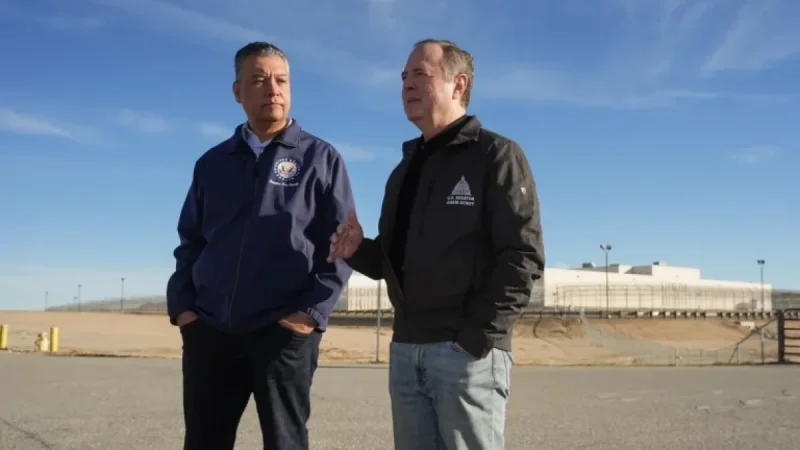 CA Democrats Padilla, Schiff Visit New ICE Detention Center