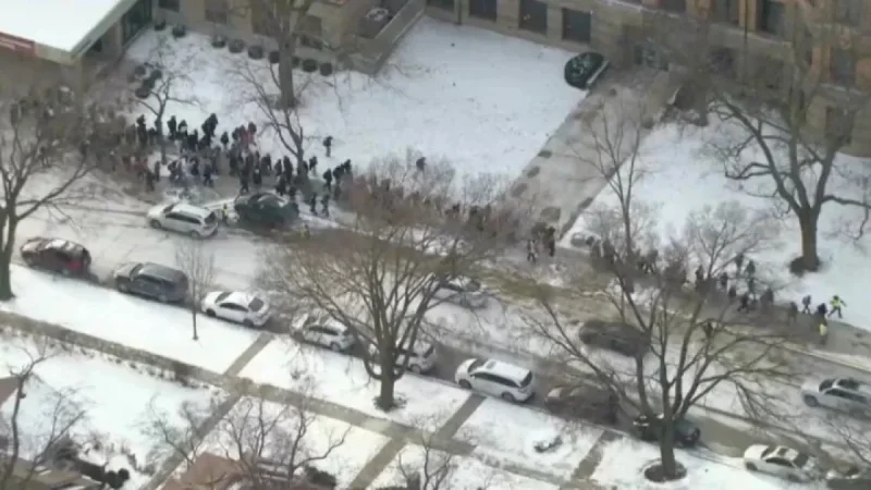 Chicago Suburban High School Students Walk Out to Protest ICE