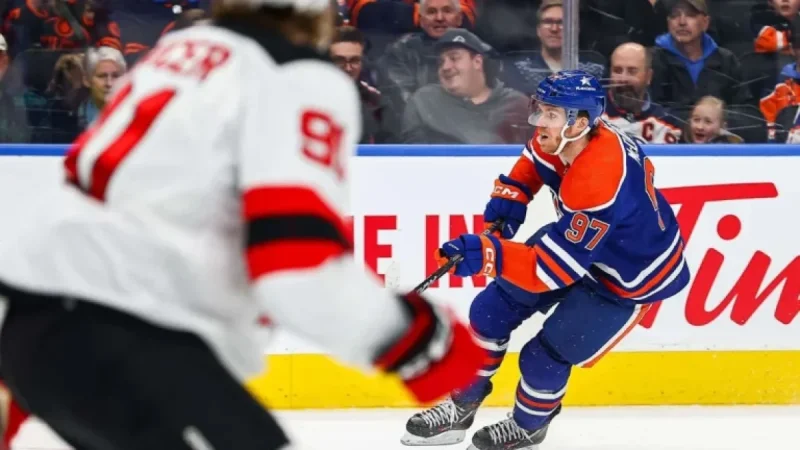 McDavid Aims to Extend Point Streak Against Devils in NHL Matchup