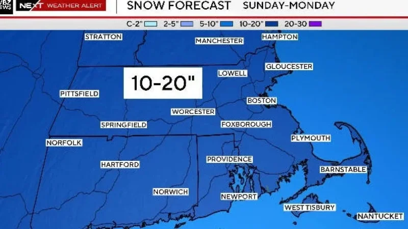 Boston Braces for Over 20 Inches of Snow This Weekend: Latest Forecast Maps