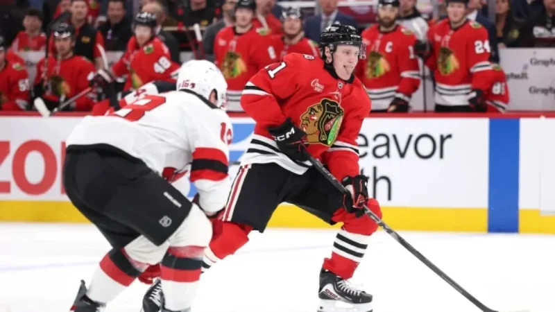 Blackhawks Retain Oliver Moore at Center for Balanced Lineup Minutes