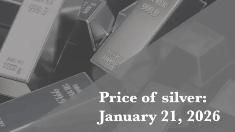 Silver Prices Update for Wednesday, January 21, 2026