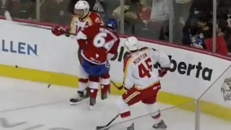 Injured David Reinbacher Exits Rocket Game