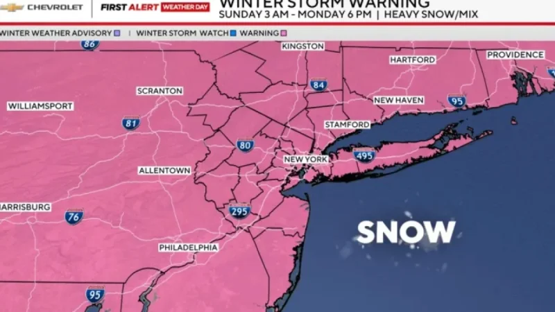 Winter Storm to Bring Heaviest Snow to New York, New Jersey This Weekend