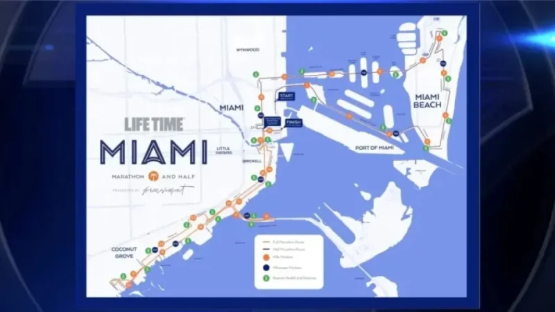 Police Plan Road Closures for 2026 Life Time Miami Marathon