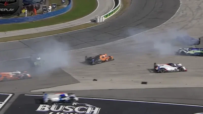 Porsche Takes Lead Amid Daytona 24 Hours Opening Lap Chaos