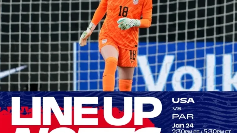 Starting XI Announced for January 24 Match in Carson, California
