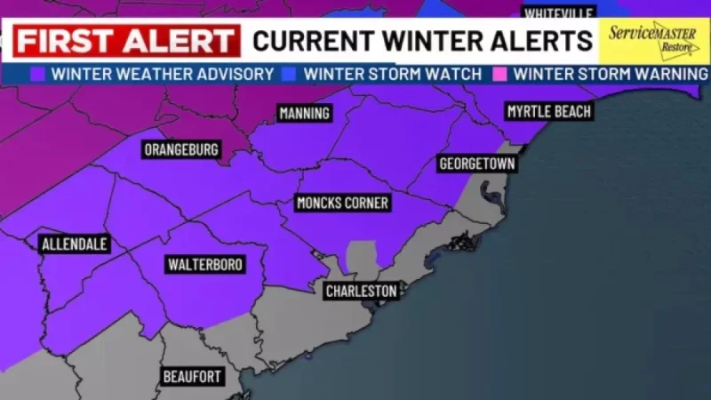 Winter Weather Alert: Lowcountry Faces Possible Weekend Snow