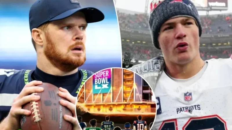Super Bowl 2026 Graphic Featuring Darnold and Maye Goes Viral