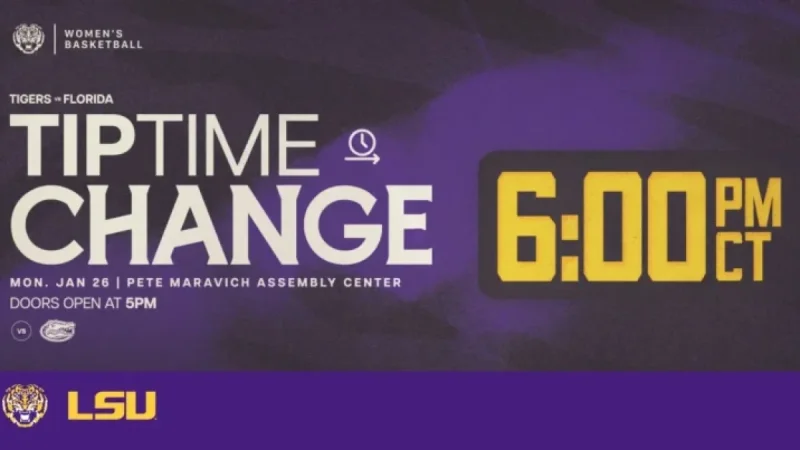 LSU vs. Florida Women’s Basketball Rescheduled to 6 p.m. CT