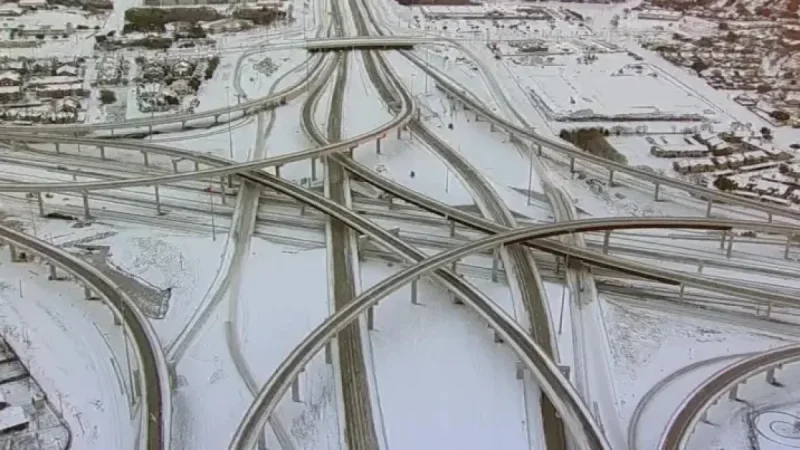 Winter Storm Impacts North Texas Road Conditions on Monday