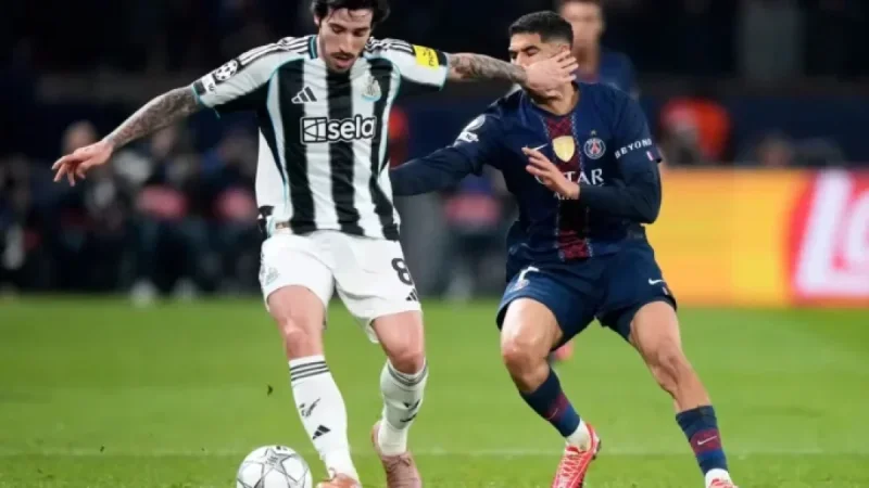 Champions League: Newcastle Levels with PSG; Marseille Trails Brugge, Monaco Holds Juventus