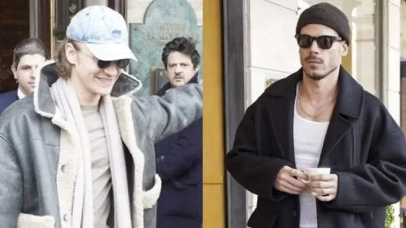 Connor Storrie and Francois Arnaud Spotted Separately in Paris Post-Saint Laurent Show