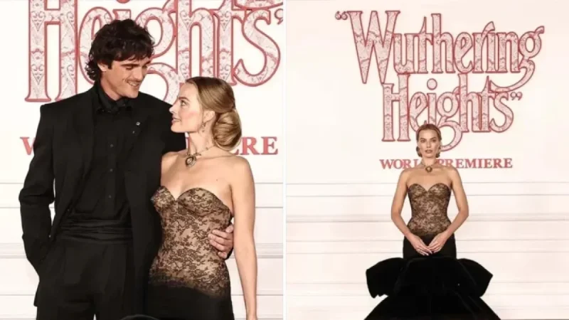 Jacob Elordi and Margot Robbie Dazzle at ‘Wuthering Heights’ Premiere Photos