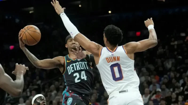 Dillon Brooks Scores 40, Suns Defeat Pistons