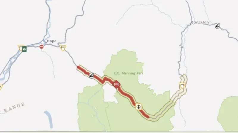 Major Delays on Hope-Princeton Route Due to Road Maintenance: DriveBC