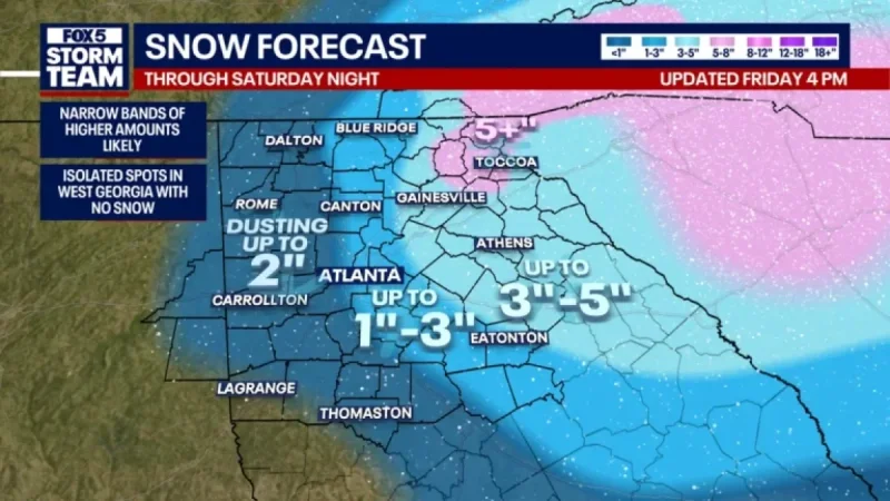 Snow Blankets North Georgia: Live Updates