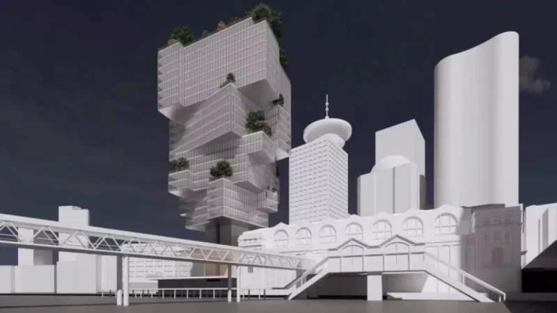 Tree-Inspired Tower Revives Waterfront Station Project