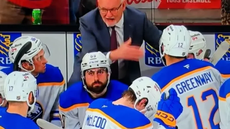 Lindy Ruff Loses Patience During Game Against Canadiens