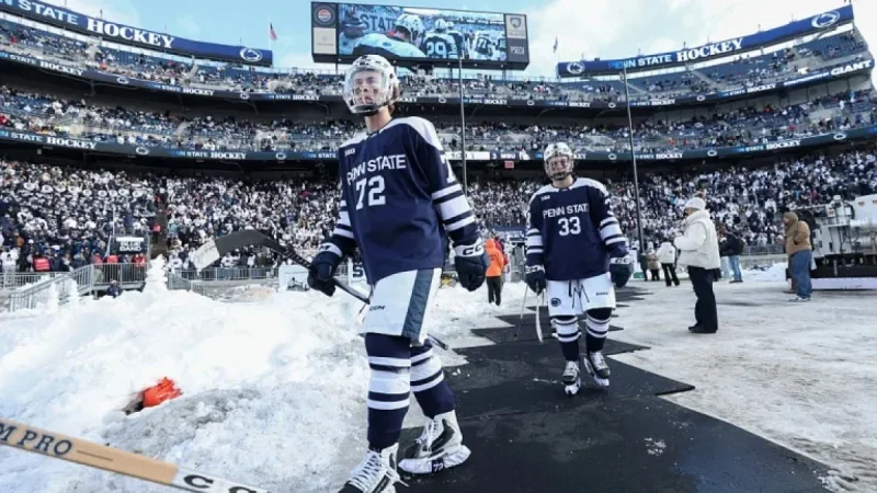 Penn State vs. Michigan State Hockey at Beaver Stadium Attracts 75,000 Fans