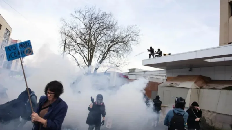 ICE Agents’ Tear Gas Canister Shatters Window in Portland Apartment