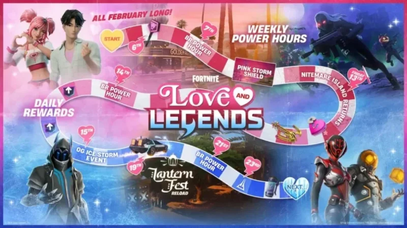 Fortnite Downtime: Love and Legends Event Launch Details