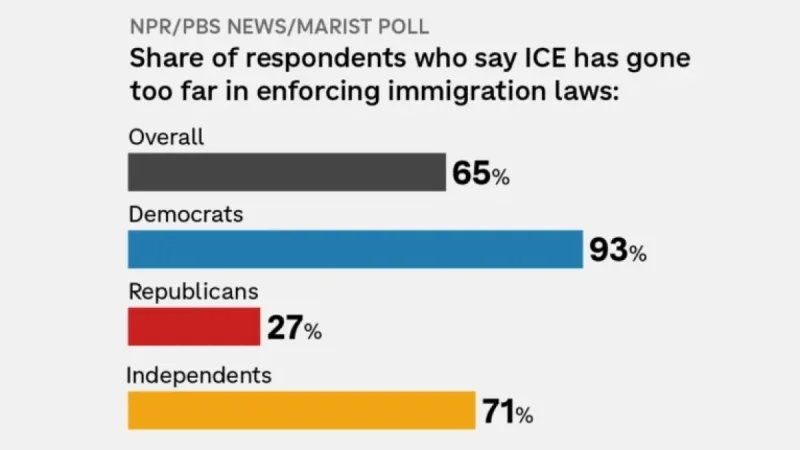 Majority of Americans Believe ICE’s Immigration Tactics Are Excessive: NPR
