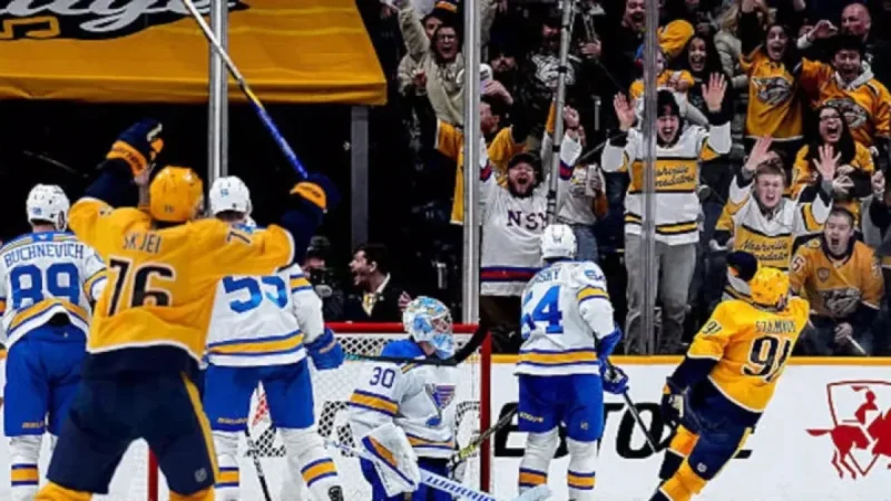 Predators Rally from 5-1 Deficit to Triumph Over Blues
