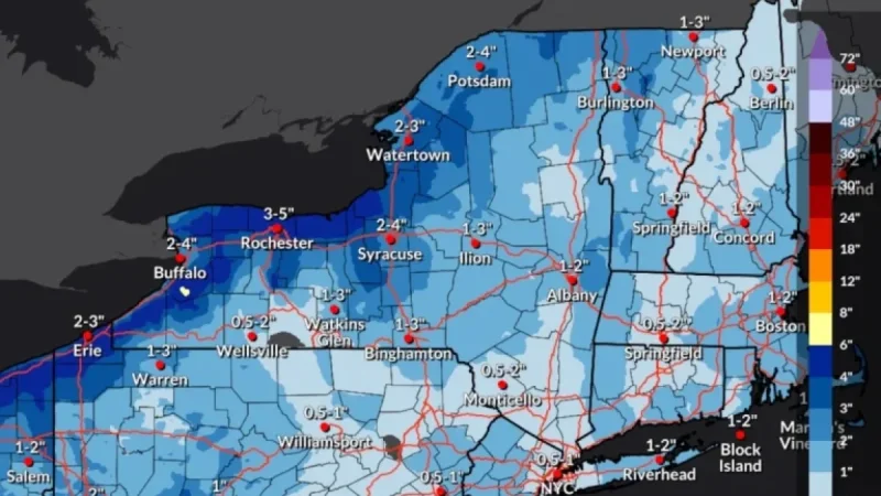 Central NY Braces for Snow: Up to 7 Inches Expected