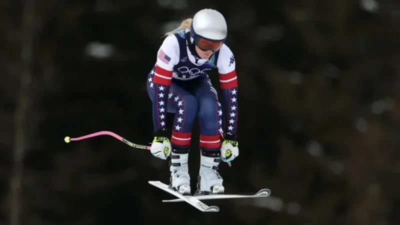 Lindsey Vonn Battles Torn ACL to Conquer Olympic Downhill Training Run