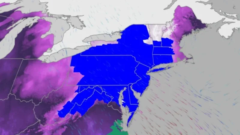 Northeast Endures Weekend Cold with High Winds, Dangerous Wind Chills, Snow