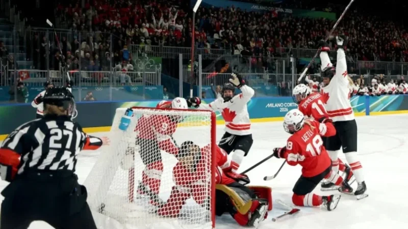 Canada Triumphs Over Switzerland, Begins Olympic Hockey Gold Quest After Delay