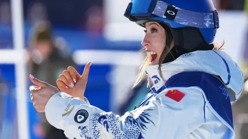 Eileen Gu Showcases Custom Ski Suit at Milano Cortina Olympics