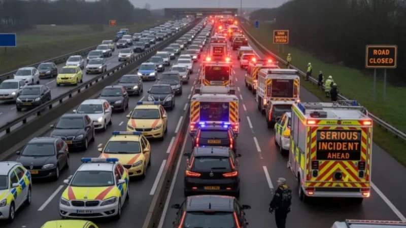 UK’s A19 Closed After Crash, Commuters Endure Hours of Delays