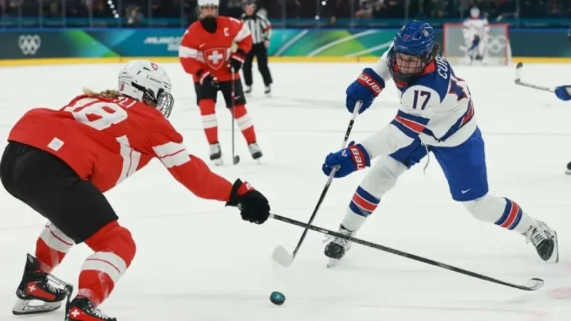 USA Leads Switzerland 2-0 in Women’s Hockey at 2026 Winter Olympics