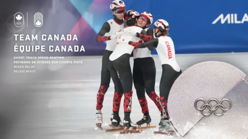 Canada Secures Silver in 2026 Milano Cortina Short Track Mixed Relay