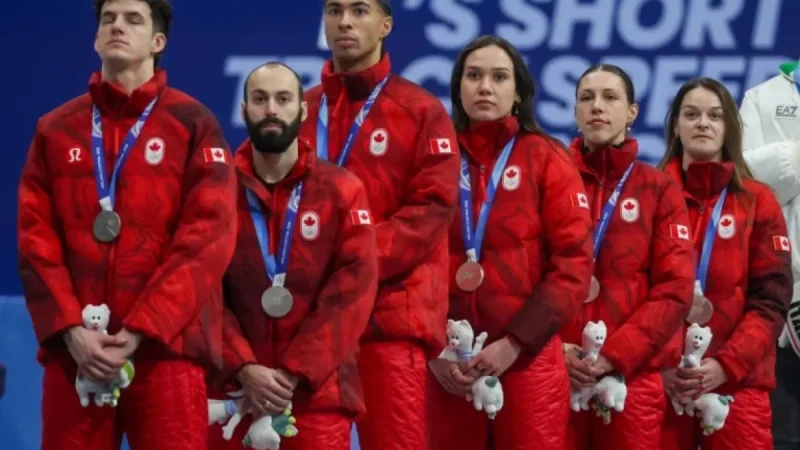 Canada Secures Silver in Short Track Speed Skating Mixed Relay