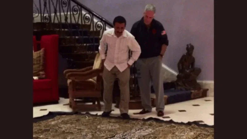Epstein and UAE Businessman Seen with Kaaba Cloth Fragment