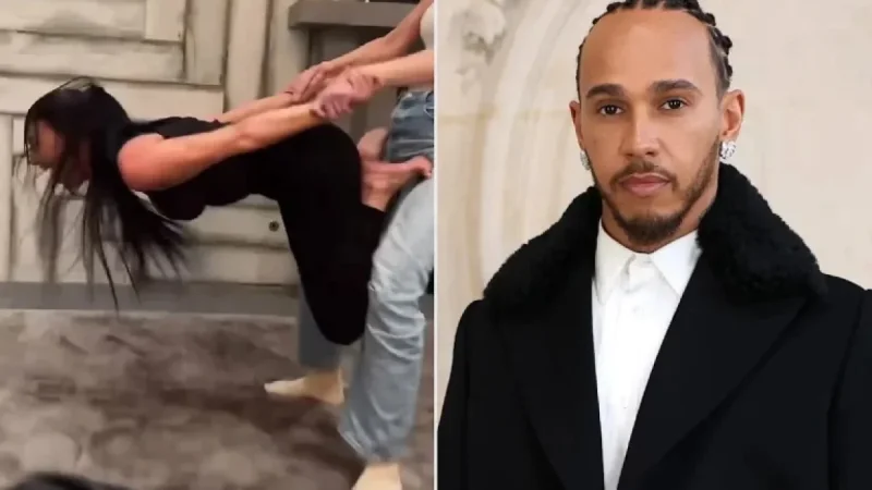Lewis Hamilton Cheers Kim Kardashian in ‘Titanic Challenge’ with Khloé and Kylie